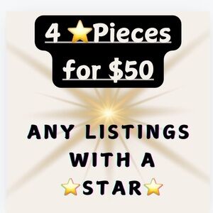 Choose ANY 4 items with a ⭐️ in the title  for $50!